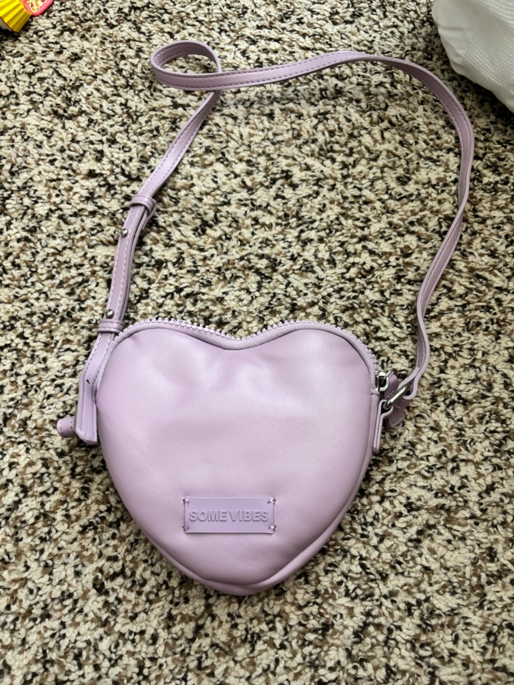 Girls Zara Lilac Heart Crossbody Bag